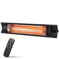Produktbild: WALTER Professional Infrarot Wandheizstrahler 2000 W, 4 Stufen, Karbon Infrarot-Technologie, Terrassenheizstrahler für Innen- und Außenbereich, Timer Funktion, mit Fernbedienung, inkl Wandhalterung