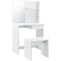 Produktbild: [en.casa] Schminktisch, Weiß, Holzwerkstoff, 75x141x40 cm, Schlafzimmer, Schminktische