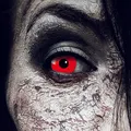 Produktbild: Farbig Rot Kontaktlinsen 1 Woche RED DEVIL Zombie Halloween Vampir Fasnacht