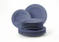 Produktbild: Seltmann Weiden BEAT Fliederblau Speiseservice 12 Tlg. Rillenmuster blau