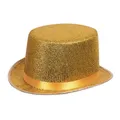 Produktbild: Hut, glänzender Zylinder, flache Hutkrempe, Karneval, Halloween, Fasching, M...