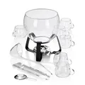 Produktbild: kela Juntos Bowle-Set 11-teilig aus Glas · Feuerzangenbowle Set mit Schüssel und Tassen · Zuckerhut Bowl Gläser für Punsch & Getränke