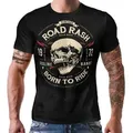 Produktbild: GASOLINE BANDIT® T-Shirt für Biker, Racer und Motorradfahrer: Road Rash - Born to Ride schwarz M