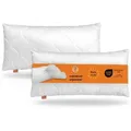 Produktbild: sleepling Kopfkissen Komfort 100, Füllung: 100 % Polyester (Fasern und Faserkugeln), Bezug: 100% Polyester, Seitenschläfer, Rückenschläfer, Bauchschläfer, 80x80 cm, 40x80 cm, 40x40 cm, Komfortfüllung, Made in EU, antiallergen weiß 80 cm x 60 cm