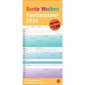 Produktbild: Heye Familienplaner 22735, Bunte Wochen, Jahr 2026, 1 Monat auf 1 Seite, mit 5 Spalten, 21 x 45cm
