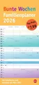 Produktbild: Bunte Wochen Familienplaner 2026: Praktischer Wandplaner mit 5 Spalten. Familien Wandkalender mit Schulferien und 3-Monats-Ausblick aufs Folgejahr. Terminkalender 2026. (Bunte Wochen Planer Heye)