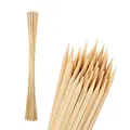 Produktbild: FLAMMBURO Stockbrot-Spieße - 50 Stück - XXL Schaschlik-Spieße 50 St. - Bambus-Stäbe 90 cm lange - ideal als Grillspieße, Camping Zubehör, Holz-Stöcke