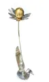 Produktbild: Jürgen Bocker - Gartenambiente Gartenstecker Blume Palermo Kugel gold matt 120 cm Deko Garten