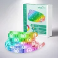 Produktbild: BRILONER - LED Strip 5m mit Fernbedienung, Farbwechsel, Selbstklebend, LED Streifen, Leiste, Zimmer Deko, Gaming, Band, Party Deko, Lichtleiste, Lichtband, 500 x 1 cm (LxB), Weiß