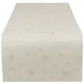 Produktbild: Haus und Deko Tischdecke Tischläufer Weihnachten Lurex Sterne Tischband Herbst Advent Weihnacht (1-tlg) goldfarben 40 cm x 140 cm