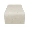 Produktbild: Tischläufer Weihnachten 40 x 140 cm Creme Gold Rechteckig Weihnachtstischdecken Lurex Sterne bügelfrei knitterfrei Advent Tischdecken Weihnachtsdeko Tischdeko Herbst (40 x 140 cm Creme Gold)