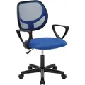 Produktbild: Klihome Schreibtischstuhl Kinder, Bürostuhl, Kinderdrehstuhl, aus Netzstoff : Blau Farbe: Blau - Blau