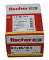 Produktbild: Fischer 50355 Nageldübel 6x60/30S,Nylondübel mit verzinkter Senkkopfschraube,100