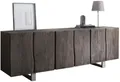 Produktbild: DELIFE Kommode Live-Edge Akazie Platin 220 cm 6 Türen Massivholz