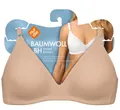 Produktbild: Nur Die Damen Baumwolle BH ohne Bügel Gr. 95C Beige