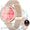 Produktbild: Frauen Smartwatch -Telefonfunktion 1.19 Zoll amoliertes Touchscreen IP68 Diamond Smart Watch Blutdruck Messung Herzfrequenz Monitor Schlaf SPO2