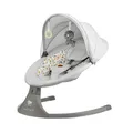 Produktbild: Kinderkraft LUMI 2 Babywippe, Elektrische Babyschaukel, Von der Geburt bis 9 Monate, Höhenverstellbar, 5 Schaukelmodi, 12 Melodien, Bogen mit Spielzeug, Dunkelgrau
