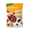 Produktbild: Seeberger Cranberries gesüßt: Halbierte, kanadische Cranberries fruchtig-süß - zum Snacken, als Backzutat und Verfeinern von Gerichten - getrocknet & ungeschwefelt, vegan (1 x 125 g)