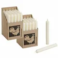 Produktbild: 2 x 25 Stabkerzen Elfenbein - Ivory 180 x 22 mm Kerzenfarm Kerzen Candle Set