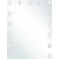 Produktbild: BELIANI Badspiegel Transparent 40 x 50 cm Eisen mit LED-Beleuchtung Rechteckig Modern - Silber
