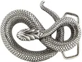 Produktbild: BELTINGER Gürtelschnalle Schlange 4,0 cm | Buckle Wechselschließe Gürtelschließe 40mm Massiv | Wechselgürtel bis 4cm | Altsilber