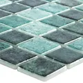 Produktbild: Mosaikfliesen Mosaik Glas Matte Fliesen Becken Schwimmbad Baltic Küche Grün Grau