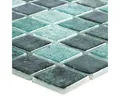 Produktbild: Mosafil Mosaikfliesen Glas Schwimmbad Pool Mosaik Fliesen Baltic 25x25 mm, Glas 31.600x31.600, grün, Punktverklebt - Frostsicher - Wasserdicht - Wasserfest - Rutschfest