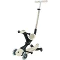 Produktbild: GLOBBER GO-UP DELUXE LIGHTS ECO 360 – 3 in 1 Aufsitzrad, Laufrad, Scooter, 120/80 mm, 3-rädrig, verstellbar, kokos weiß - Weiß