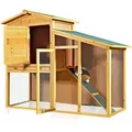 Produktbild: Hasenstall Xxl Kleintierhaus Mit Freilaufgehege, Ca. 140 X 115 X 60 Cm, Aus Holz, Inkl. 1 Rampe - Melko