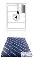 Produktbild: 400 Ordnerrücken-Etiketten 192 x 61 mm selbstklebend auf DIN A4 Bögen (1x4 Etiketten) - 100 Blatt Pack - Universell für Laser/Inkjet/Kopierer einsetzbar - 192x61mm 4-teilig