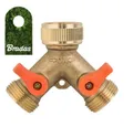 Produktbild: Bradas 2-Wege Verteiler 2-Wege Wasserverteiler Messing Verteiler 3/4