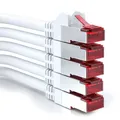 Produktbild: 5x 0,5m CAT6 Patchkabel Netzwerkkabel Ethernet LAN DSL Netzwerk Kabel Weiß