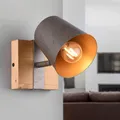 Produktbild: Wandleuchte Holz Wandlampe Wohnzimmerlampe Spotstrahler verstellbar BxH 11x11 cm