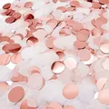 Produktbild: iZoeL Konfetti Rosegold Punkte Dot Streudeko Tisch Deko für Geburtstag Hochzeit Party Dekoration (Rosegold 30g)