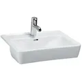 Produktbild: LAUFEN Pro A Halbeinbau-Waschtisch 8129610001041 56 x 44 cm, weiß, mit Überlauf, 1 Hahnloch