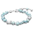 Produktbild: Swarovski Gema Armband, Blaues und Rhodiniertes Damenarmband mit Strahlenden Swarovski Kristallen