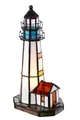 Produktbild: Birendy Tischlampe  Tiffany Style Leuchtturm Tif167 Motiv Lampe Dekorationslampe