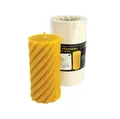 Produktbild: Kerzengießform Stumpenkerze gedreht Silikonform Bienenwachs Kerzen Twisted Kerze