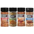 Produktbild: Weber Seasoning Variety 4 Flavor Pack - Kickn Chicken - Roasted Garlic & Herbs - Chicago Steak - Gourmet Burger - All Natural Shake-on Bundle