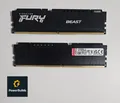 Produktbild: Kingston FURY Beast UDIMM 16GB RAM Kit (2x8GB) DDR5-6000, CL36 - Top Zustand