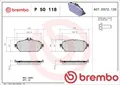 Produktbild: Brembo P50118 Bremsbelagsatz für Scheibenbremse Bremsbelagsatz