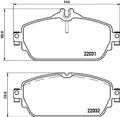 Produktbild: 2x BREMBO Bremsbelagsatz, Scheibenbremse P 50 118 für MERCEDES-BENZ