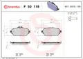 Produktbild: P 50 118 BREMBO Bremsbelagsatz, Scheibenbremse für MERCEDES-BENZ