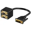 Produktbild: Video-Adapter DVI-Stecker an 2x SVGA-Buchse vergoldet