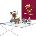 Produktbild: papercrush Weihnachtskarte 3D Rentier, 130 x 180mm, Pop-Up Karte, mit Umschlag, 1 Stück