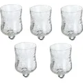 Produktbild: 5 x Glasaufsatz für Kerzenständer Windlicht Crackle Design - Transparent