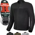 Produktbild: SHIMA OpenAir Motorrad Jacke Herren mit Protektoren AirForce Rückenprotektor Motorradjacke Sommer Mesh Belüftet Textiljacke Schutzjacken Protektorenjacke Luftige (Männer, Schwarz, L)