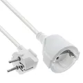 Produktbild: Inline Verlängerungskabel, Stromkabel, 10m, Schutzkontakt Stecker gewinkelt/Buchse, H05VV-F, Innenbereich, erhöhter Berührungsschutz, weiß, 16410U