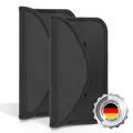Produktbild: ECENCE Strahlenschutz Tasche Handy - 2 RFID Smartphone Keyless Go Schutz - Faraday Bag - Funk Stop Blocker Hülle, Schwarz, Anti Tracking Handyhülle
