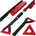 Produktbild: Xtrobb Eiskratzer Auto mit Schneebesen 2 in 1 Hochstabil Teleskopierbar bis 103 cm Abnehbare Schaber mit 3 Kanten und Schneebürste Lackschonende Borsten Schaumstoffgriff 24822